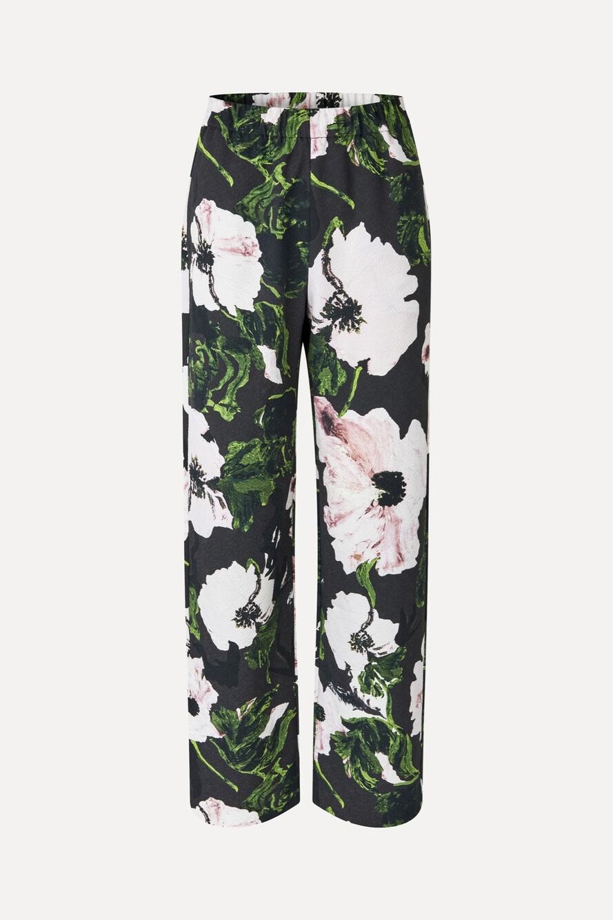 STINE GOYA ELASTICATED LONG PANTS - UMBER WINDFLOWER